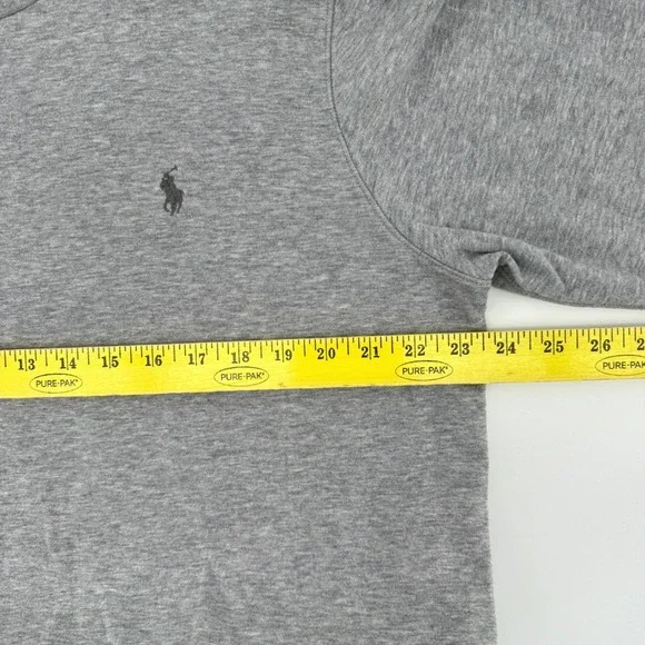 Polo Ralph Lauren Crewneck Sweatshirt Mens Large Heather Grey Cotton Blend Soft - Picture 4 of 7